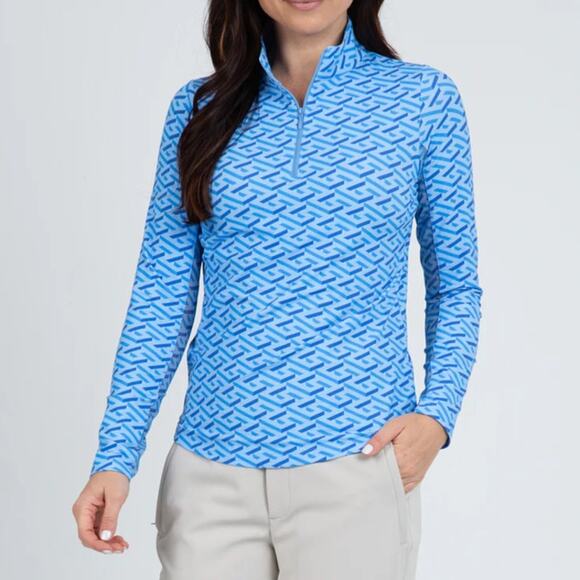 ibkul long sleeve zip mock neck